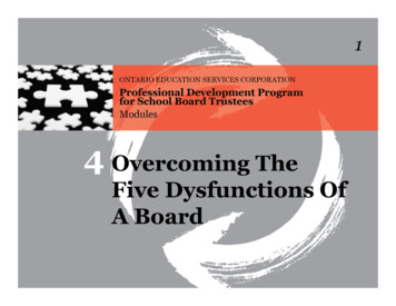 4 Overcoming The Five Dysfunctions Of A Board