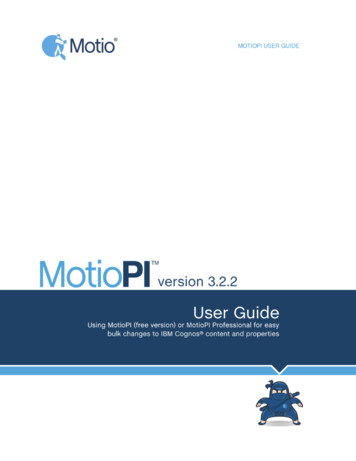 Motio, Inc. MotioPI User Guide