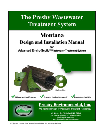The Presby Wastewater Treatment System Montana