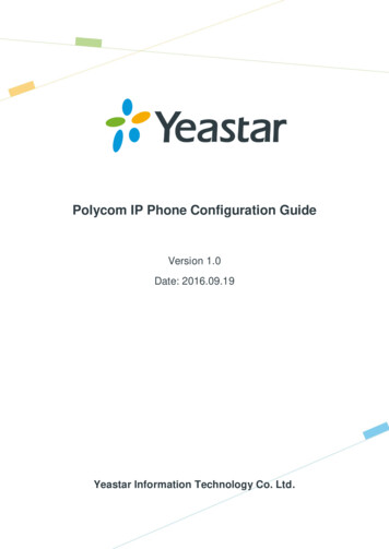 Polycom IP Phone Configuration Guide En - Yeastar