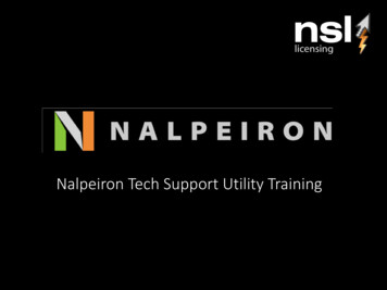 Nalpeiron Tech Support Utility Training