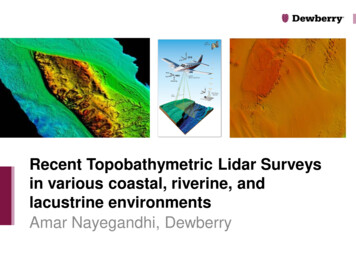 Recent Topobathymetric Lidar Surveys In Various Coastal, Riverine, And .