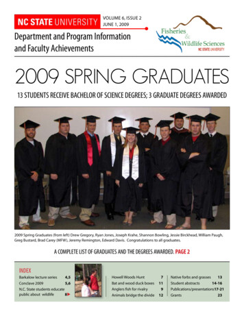 Volume 6, Issue 2 June 1, 2009 Department And Program Information And .