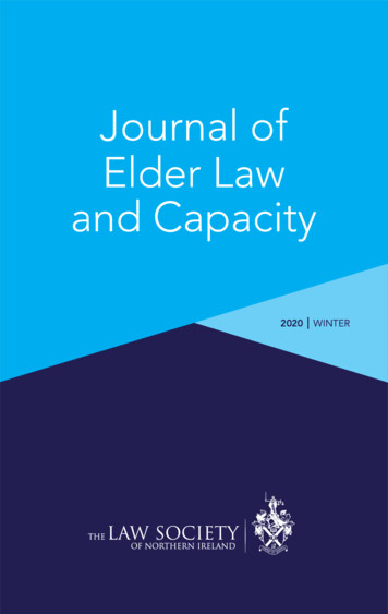 Journal Of Elder Law And Capacity 2020-21 Winter