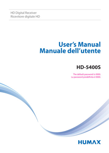 User's Manual Manuale Dell'utente - Transplanet