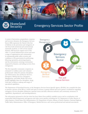 Emergency Services Sector Profile - CISA