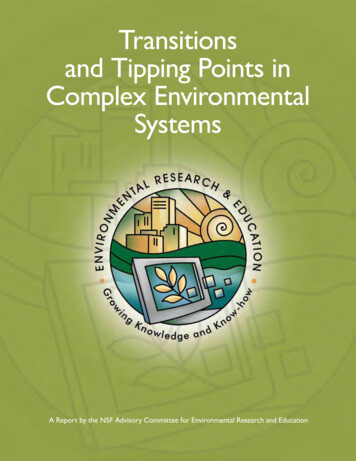Transitions And Tipping Points In Complex Environmental Systems