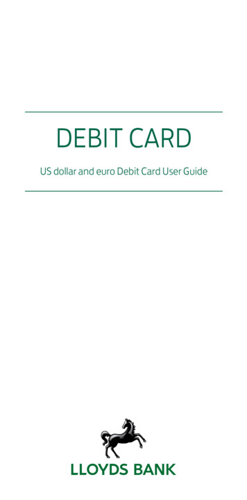 DEBIT CARD - Lloyds Bank International