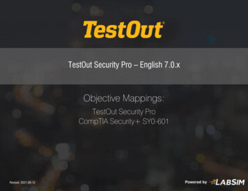 TestOut Security Pro English 7.0