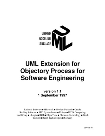 UML Extension For Objectory Process For Software Engineering - Fu-berlin.de