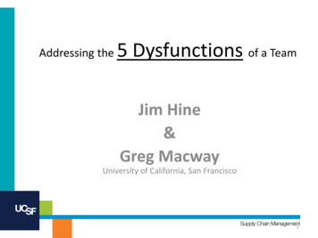 Addressing The 5 Dysfunctions Of A Team - UCOP