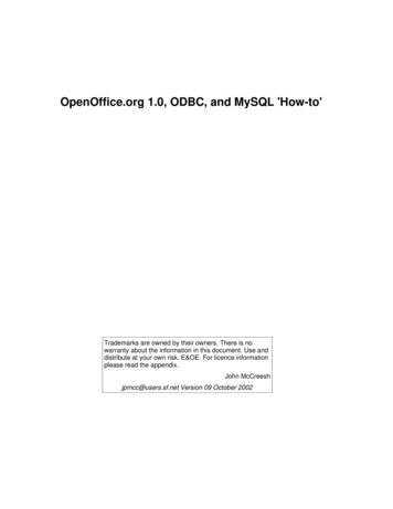 OpenOffice 1.0, ODBC, And MySQL 'How-to' - UnixODBC