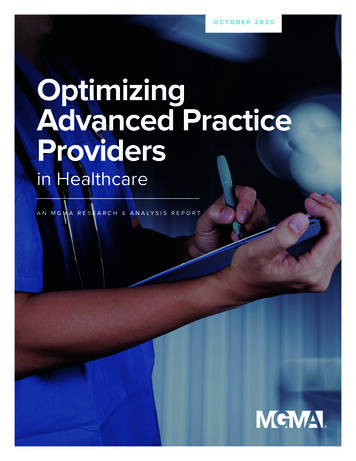 Optimizing Advanced Practice Providers - MGMA