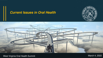Current Issues In Oral Health