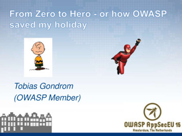 Tobias Gondrom (OWASP Member) - Global AppSec