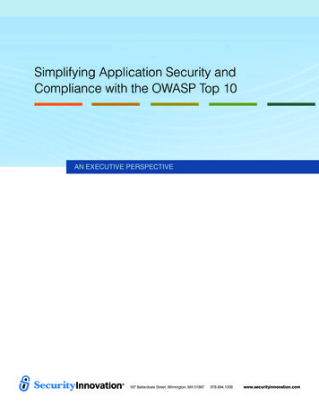 Simplifying Application Security And Compliance With The OWASP Top 10