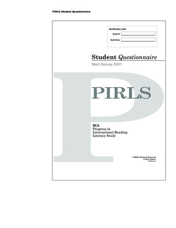 PIRLS Student Questionnaire