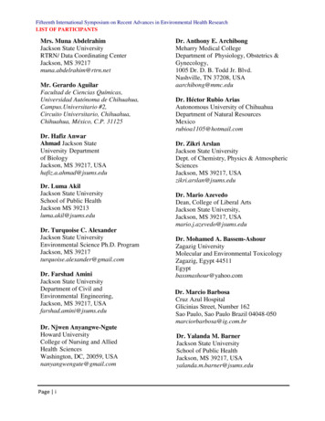 List Of Participants - Ehr.cset.jsums.edu