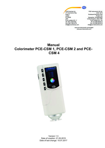 Manual Colorimeter PCE-CSM 1, 2, 4 - Filedn 