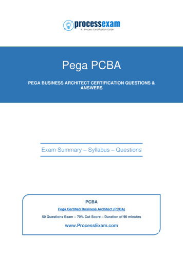 PEGA BUSINESS ARCHITECT CERTIFICATION QUESTIONS & ANSWERS - ISecPrep