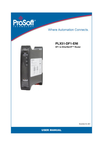 DF1 To EtherNet/IP Router - ProSoft Technology
