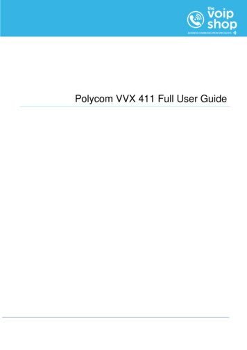 Polycom VVX 411 Full User Guide - Irp-cdn.multiscreensite 