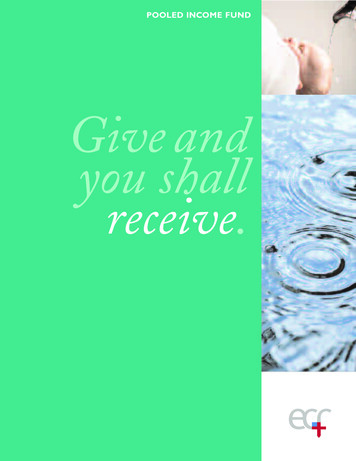 Giveand You Shall Receive. - Eugene Christian Fellowship