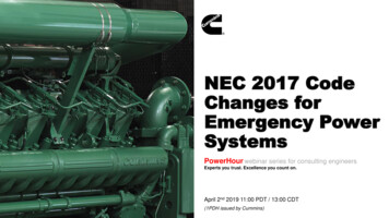 NEC 2017 Code Changes For Emergency Power Systems - Cummins