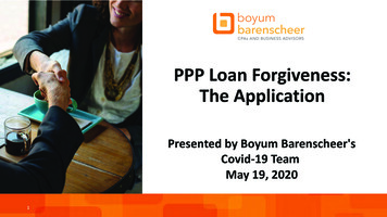 PPP Loan Forgiveness: The Application - Boyum Barenscheer