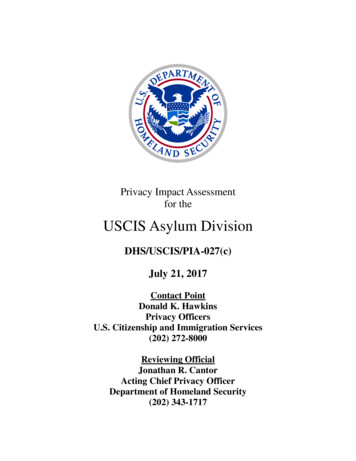 DHS/USCIS/PIA-027(c) USCIS Asylum Division