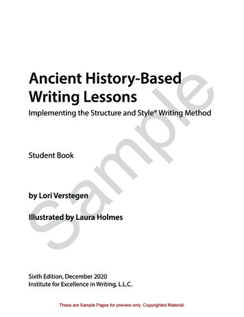 Ancient History-Based Writing Lessons Sample
