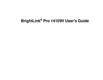 User's Guide - BrightLink Pro 1410Wi - ProjectorCentral