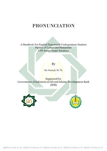 PRONUNCIATION - Uinsby.ac.id
