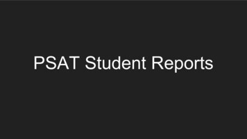 PSAT Student Reports - Mesa Public Schools