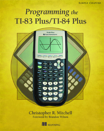 Programming The TI-83 Plus/TI-84 Plus - Newegg