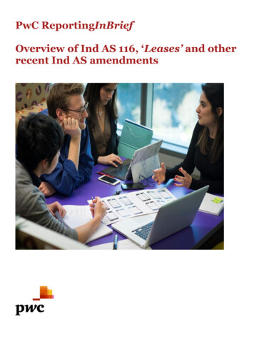 PwC ReportingInBrief: Overview Of Ind AS 116, 'Leases' And Other Recent .