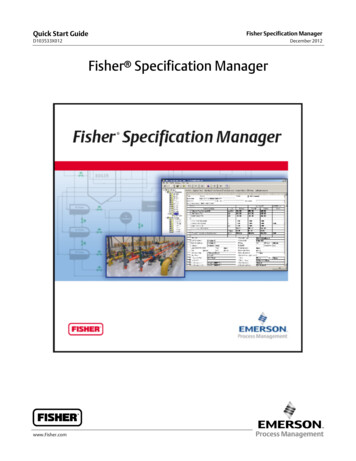 Fisher Specification Manager - Emerson