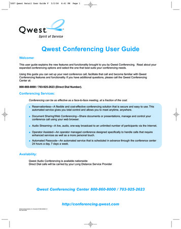 Qwest Conferencing User Guide