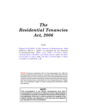 Residential Tenancies Act, 2006, R-22 - Microsoft