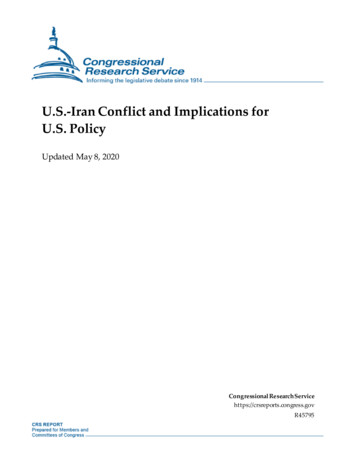 U.S.-Iran Conflict And Implications For U.S. Policy