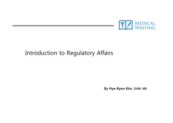 Introduction To Regulatory Affairs