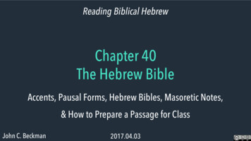 Reading Biblical Hebrew