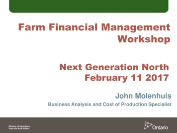 Farm Financial Management Workshop - Rainalgoma.ca