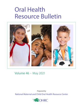 Oral Health Resource Bulletin