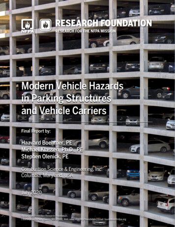 Modern Vehicle Fire Hazards - NFPA