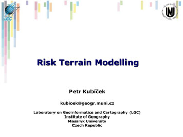 Risk Terrain Modelling - Masaryk University