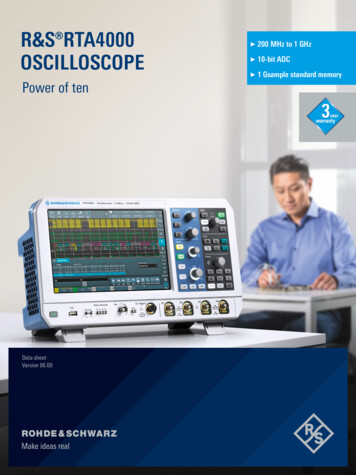  Rohde & Schwarz; R&S RTA4000 Oscilloscope
