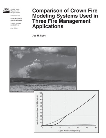 Comparison Of Crown Fire Modeling Systems Used In Three Fire . - NWCG