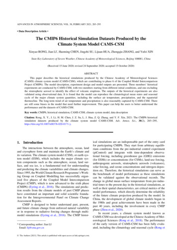 The CMIP6 Historical Simulation Datasets Produced By The . - Springer