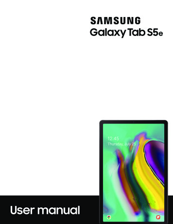 Samsung Galaxy Tab S5e T727V User Manual - VZW